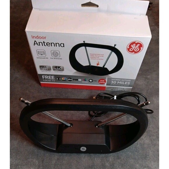 GE Indoor HD Antenna (30 Mile Max) Full 1080P HDTV 4K - Picture 4 of 6